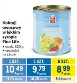 Makro Koktajl owocowy w lekkim syropie Fine Life oferta