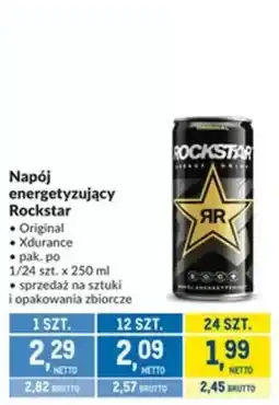 Makro Napój energetyzujący Rockstar Original Xdurance oferta
