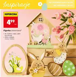 Biedronka Figurka drewniana: zając, jajko lub domek, różne wzory i kolory oferta