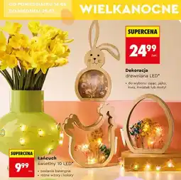 Biedronka Dekoracja drewniana LED zając oferta