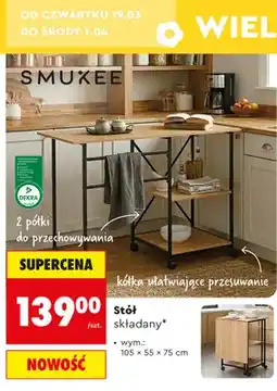 Biedronka Stół składany 105x55x75 cm oferta