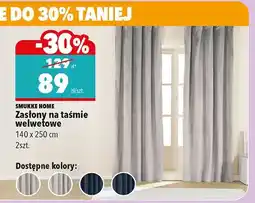 Biedronka Zasłony na taśmie welwetowe 140x250 cm oferta