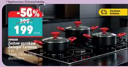 Biedronka Zestaw garnków Carmina 6 el. 16cm, 18cm, 24cm aluminium oferta