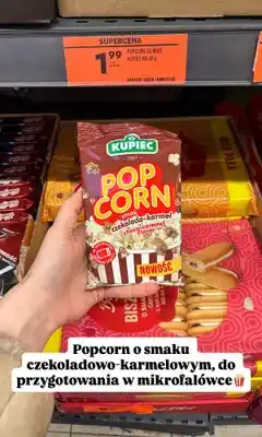 Biedronka Popcorn o smaku czekoladowo-karmelowym do mikrofali oferta
