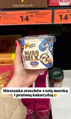 Biedronka Mieszanka orzechów z solą morską i prażoną kukurydzą oferta