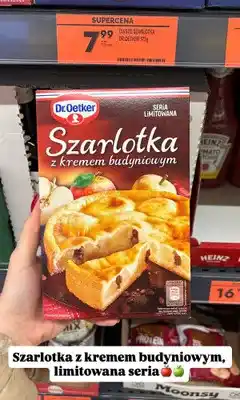 Biedronka Ciasto szarlotka z kremem budyniowym oferta