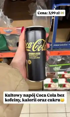 Biedronka Napój gazowany Coca Cola Zero kofeiny Zero cukru Zero Kalorii oferta