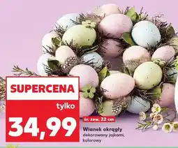 Kaufland Wianek okrągły dekorowany jajkami kolorowy oferta