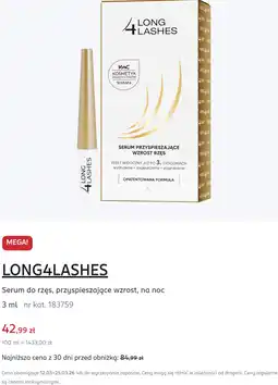 Rossmann LONG4LASHES Serum do rzęs, przyspieszające wzrost, na noc oferta