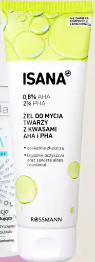 Rossmann ISANA ŻEL DO MYCIA TWARZY Z KWASAMI AHA i PHA oferta
