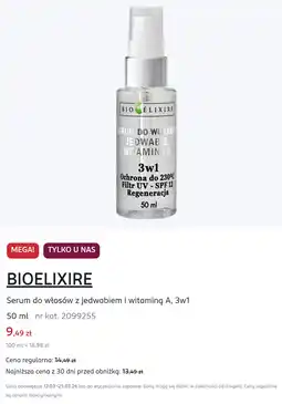 Rossmann BIOELIXIRE Serum do włosów z jedwabiem i witaminą A, 3w1 oferta