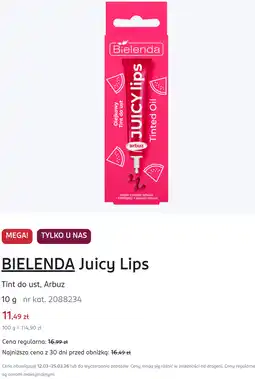 Rossmann BIELENDA Juicy Lips Tint do ust, Arbuz oferta