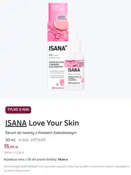 Rossmann ISANA Love Your Skin Serum do twarzy z Kwasem Azelainowym oferta