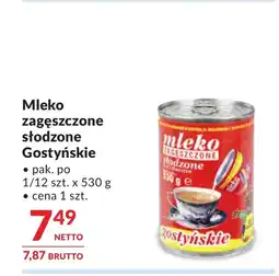 Makro Mleko zagęszczone Gostyńskie oferta