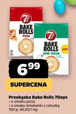 Netto Przekąska Bake Rolls 7Days o smaku pizzy, o smaku śmietanki z cebulką oferta