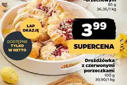 Netto Drożdżówka z czerwonymi porzeczkami oferta