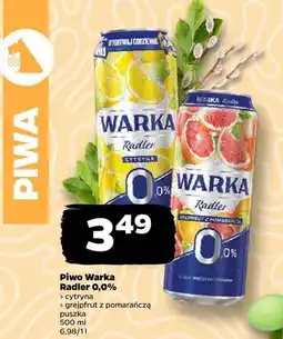 Netto Piwo Radler 0,0% cytryna, grejpfrut z pomarańczą puszka oferta