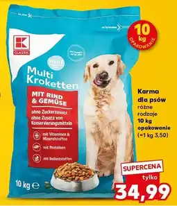 Kaufland Karma dla psów różne rodzaje Multi Kroketten mit Rind & Gemüse oferta