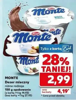 Kaufland Deser mleczny różne rodzaje 150g opakowanie oferta