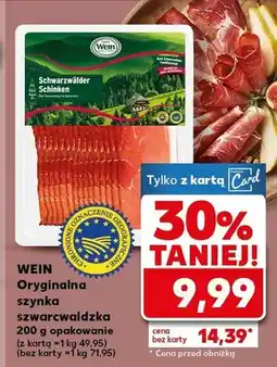 Kaufland Oryginalna szynka schwarzwaldzka 200g opakowanie oferta