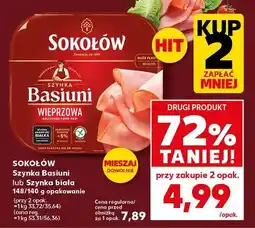 Kaufland Szynka Basiuni lub Szynka biała 148/140g opakowanie oferta