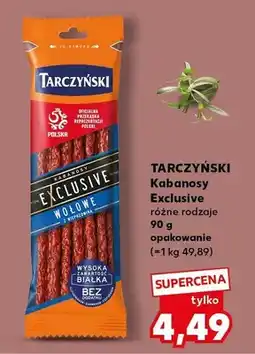 Kaufland Kabanosy Exclusive różne rodzaje 90g opakowanie oferta