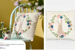 Sinsay Poduszka z motywem wielkanocnym z wyszywanym wiankiem i królikiem oferta