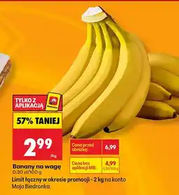 Biedronka Banany na wagę oferta