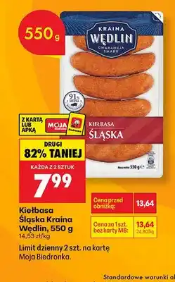 Biedronka Kiełbasa śląska oferta