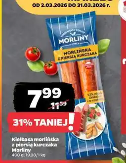 Netto Kiełbasa morlińska z piersią kurczaka Morliny oferta