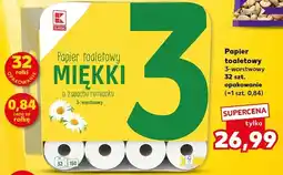 Kaufland Papier toaletowy miękki o zapachu rumianku 3-warstwowy 32 szt oferta