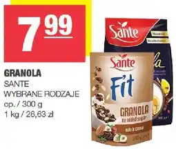 Spar Granola sante wyłącznie rodzaje oferta