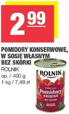 Spar Pomidory konserwowe w sosie własnym bez skórki oferta