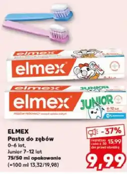 Kaufland Pasta do zębów 0-6 lat, junior 7-12 lat 75/50ml opakowanie oferta