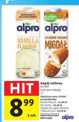 Intermarche Napój roślinny wybrane rodzaje oferta