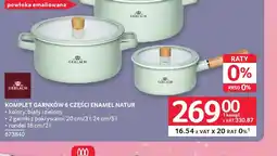 Selgros Gerlach Komplet garnków Enamel Natur oferta