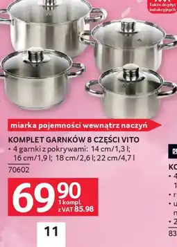 Selgros Komplet garnków Vito oferta
