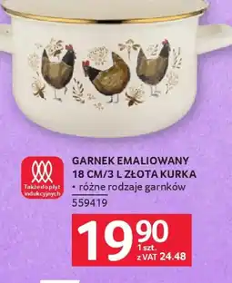 Selgros Garnek emaliowany Złota Kurka oferta