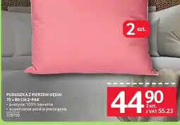 Selgros Poduszka z pierzem gęsim oferta