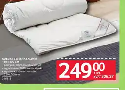 Selgros Koldra z wełną z alpaki oferta