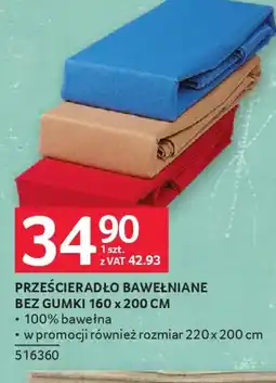 Selgros Prześcieradło bawełniane oferta