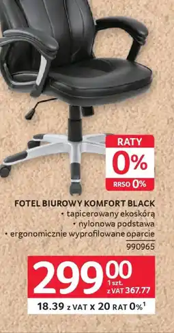Selgros Fotel biurowy Komfort Black oferta