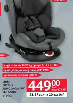 Selgros Momi fotelik samochodowy oferta