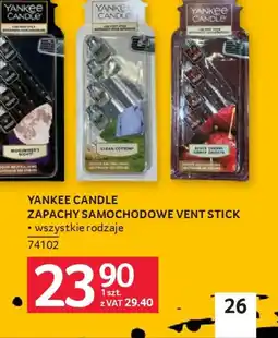 Selgros Yankee Candle Zapachy samochodowe Vent Stick oferta