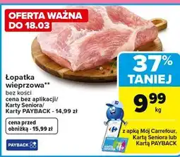 Carrefour Łopatka wieprzowa bez kości oferta