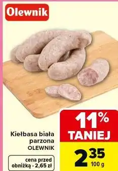 Carrefour Kiełbasa biała parzona OLEWNIK oferta