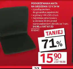 Selgros Podgrzewana mata na siedzenia oferta