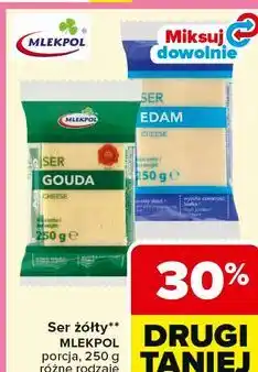 Carrefour Ser żółty MLEKPOL porcja oferta