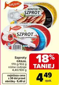 Carrefour Szproty GRAAL oferta