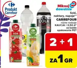 Carrefour Soki, nektary, napoje** CARREFOUR oferta